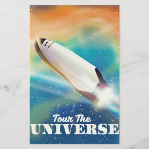 Tour The Universe space art. Stationery