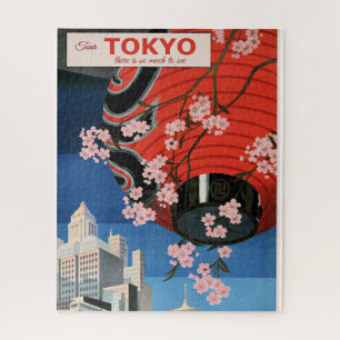 Tour Tokyo, Japan, travel poster, Jigsaw Puzzle