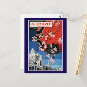 Tour Tokyo, Japan, travel poster, Postcard
