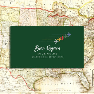 Tour Tourism Guide Green Business Card