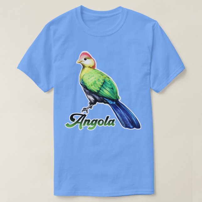 Touraco de Pauline bird Angola T-Shirt (Design Front)
