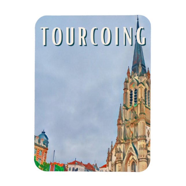 Tourcoing Photo Vintage  Magnet (Vertical)