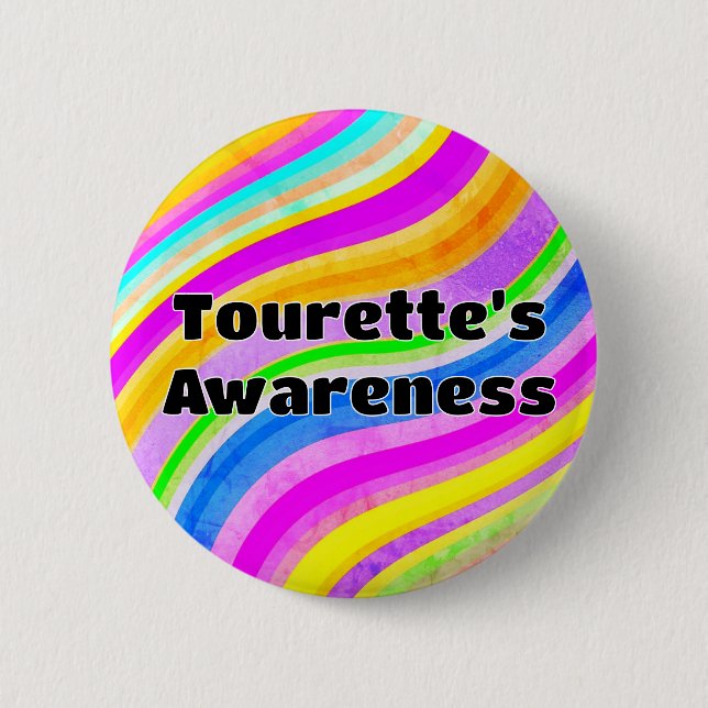 Tourette’s Awareness Badge – Abstract Calm Swirl  (Front)