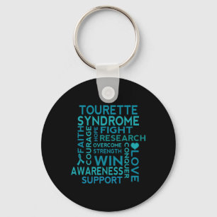 Tourette Syndrome Awareness Ribbon Walk Key Ring
