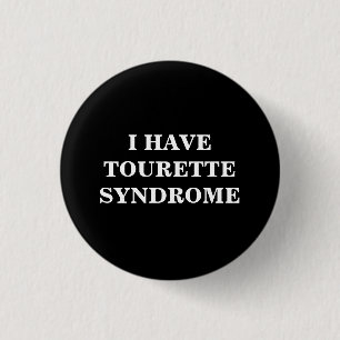 Tourette Syndrome TS Black & white 3 Cm Round Badge