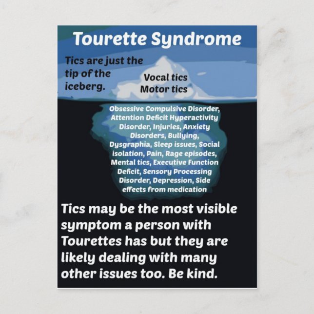 Tourettes is just the tip of the iceberg postcard (Front)