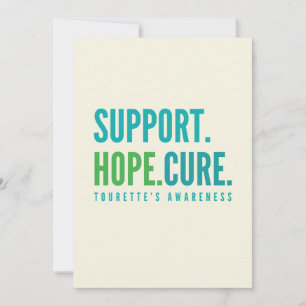 tourette's support hope cure Invitation Card