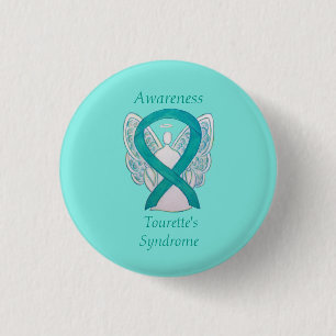 Tourette's Syndrome Awareness Ribbon Angel Pin