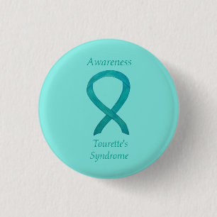 Tourette's Syndrome Awareness Ribbon Custom Pin