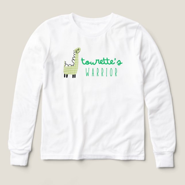 tourette's warrior awareness Girls Long Sleeve (Design Front)