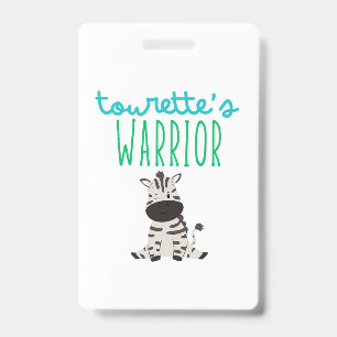 tourette's warrior awareness kids Badge lanyard  ID Badge