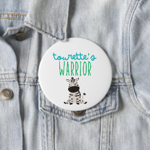 tourette's warrior awareness kids cute Button
