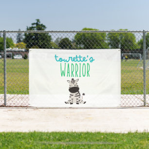 tourette's warrior awareness Outdoor Banner Sign