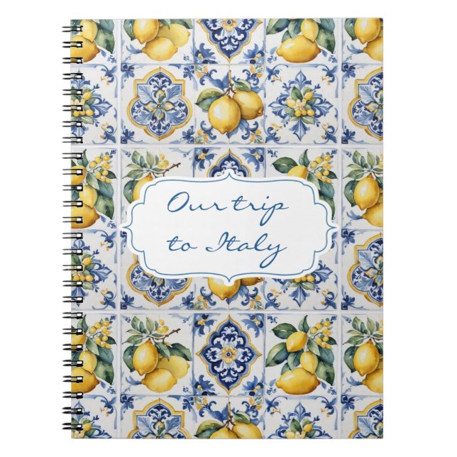 Touring Italy Amalfi Tiles Notebook (Front)