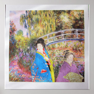 Touring Monet's Garden - art collage Poster