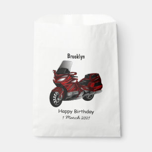 Touring motorcycle cartoon illustration favour bags