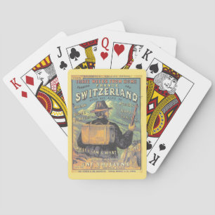 Tourism Guide to Switzerland Vintage Cover Art Playing Cards