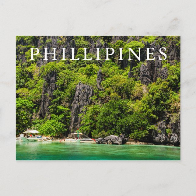 Tourist At Bacuit Archipelago Postcard (Front)