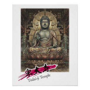 Tourist attractions in Japan: Nara, Todai-ji Poster