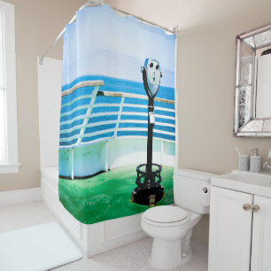 Tourist Binoculars Shower Curtain