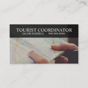 Tourist Coordinator Map Travel Agent Business Card