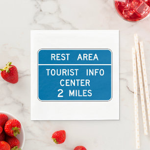 Tourist Info Centre Sign Napkin