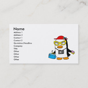 tourist penguin business card