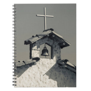 Tourist town, village chapel spiral notebook