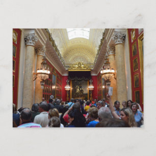 Tourists at the Hermitage Museum Postcard