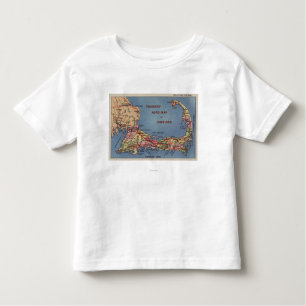 Tourists' Auto Map of Cape Cod Toddler T-Shirt
