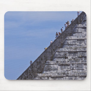 Tourists climbing stairs on ruins of El Mouse Pad