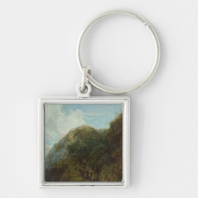Tourists in the Mountain Key Ring (Front)