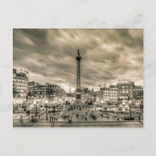 Tourists in Trafalgar Square, London Postcard