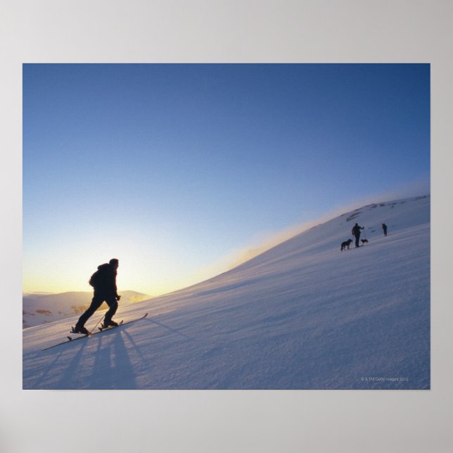 Tourists on Mountain Poster (Front)