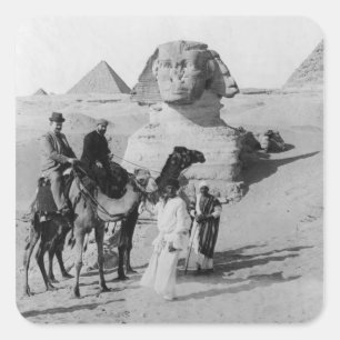 Tourists Travelling by Sphinx Square Sticker