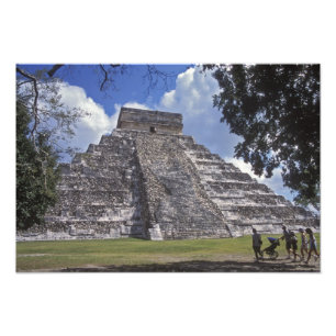 Tourists walk past an unrestored side of El 2 Photo Print
