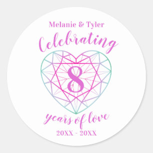 Tourmaline anniversary 8 years of love stickers