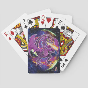 Tourmaline Cosmic Dragon Playing Cards