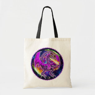 Tourmaline Cosmic Dragon Tote Bag