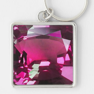 Tourmaline Gemstone Pink Key Ring