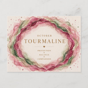 Tourmaline October Birthstone Postcard