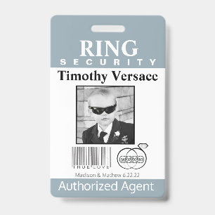 Tourmaline Ring Bearer Security Badge ID Badge