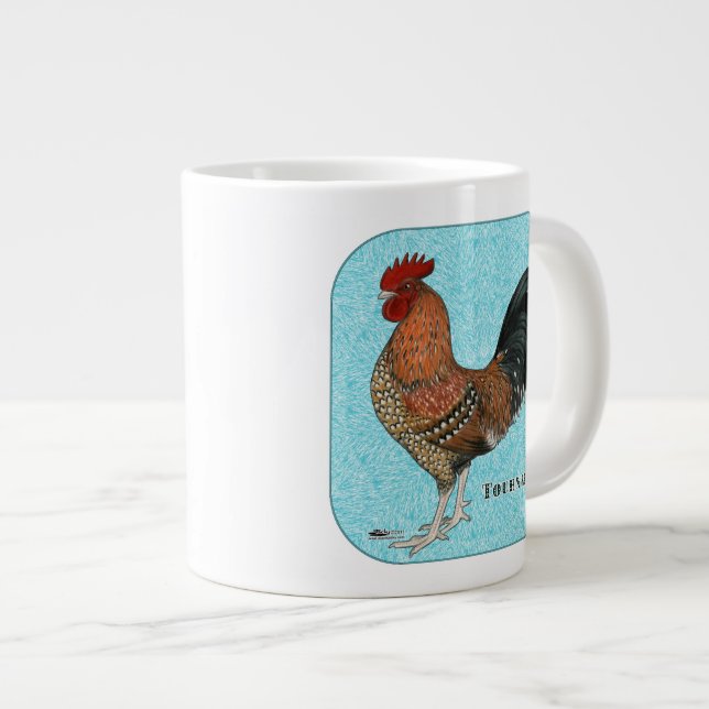 Tournaisis Rooster Large Coffee Mug (Front Right)