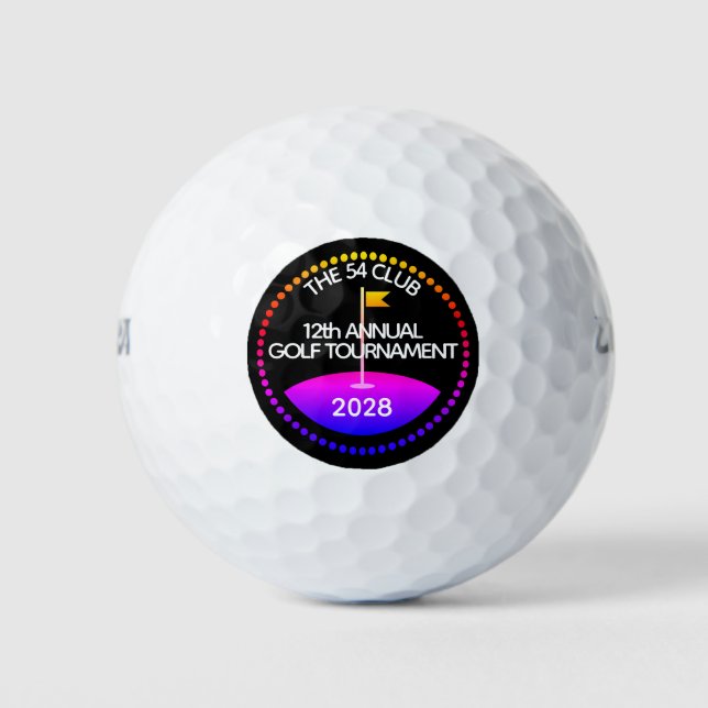 Tournament Golf Equipment Rainbow Golf Balls (Front)