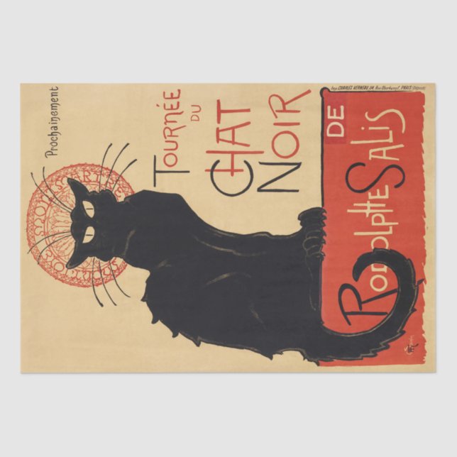 Tournée du Chat Noir (1896) by Théophile Alexandre Tissue Paper (Front)