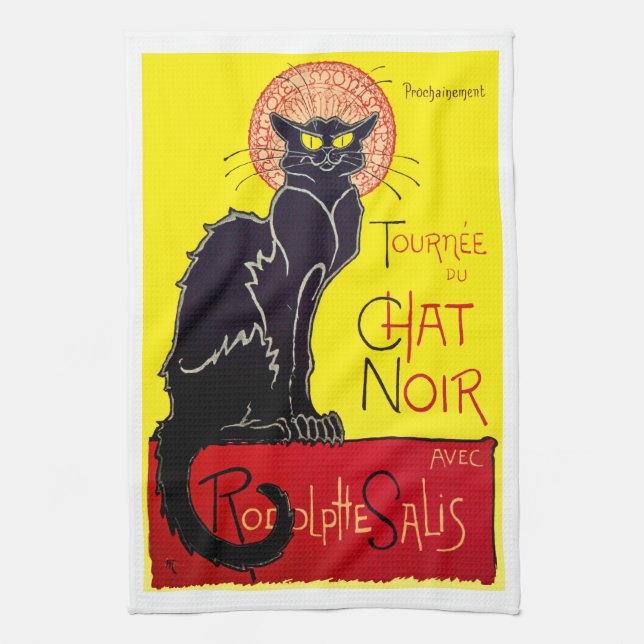 Tournee du Chat Noir French Cabaret Kitchen Towel (Vertical)