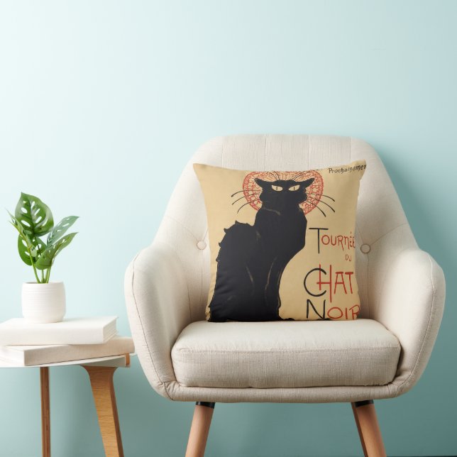 Tournee du Chat Noir Vintage Black Cat Art Nouveau Cushion (Chair)