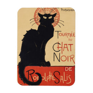 Tournee du Chat Noir Vintage Black Cat Art Nouveau Magnet