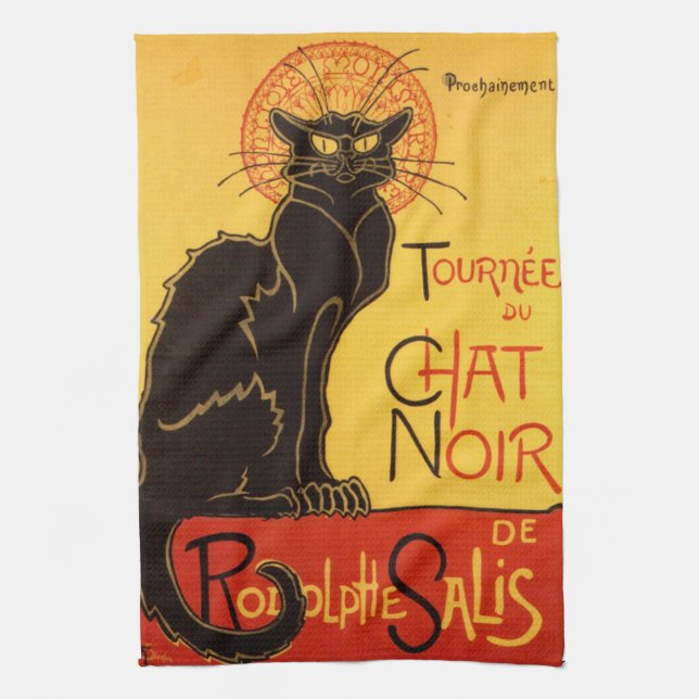 Tournée du Chat Noir - Vintage Poster Tea Towel (Vertical)