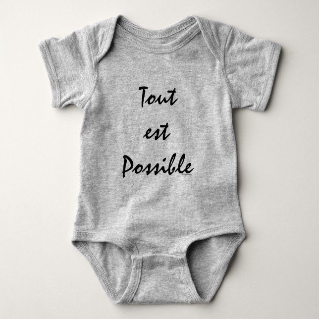 Tout est Possible Baby Bodysuit (Front)